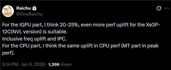 AMD有压力了！ Intel下代桌面Nova Lake核显性计划再提升25%