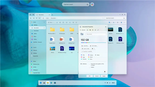 用户自制概念版Windows 12文件管理器！界面惊艳：还有新功能