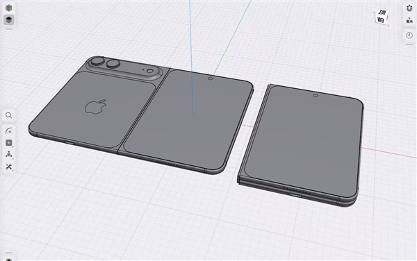 苹果首款折叠屏手机来了 iPhone Fold最新CAD图出炉 外观已无悬念