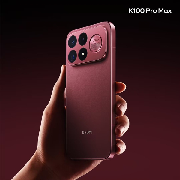 REDMI K100 Pro Max首批外观图发布：6.9英寸大直屏 赤霞珠红配色