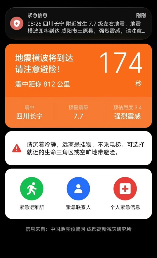 4.7级地震误报为7.7级引热议！成都高新减灾研究所：完全不是冒用名字