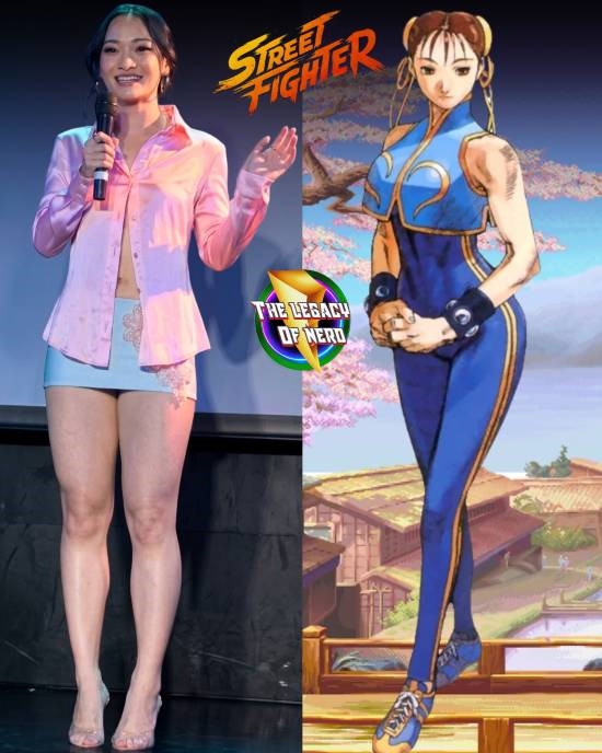 美女演员练出丰满大腿!真人春丽对比游戏立绘